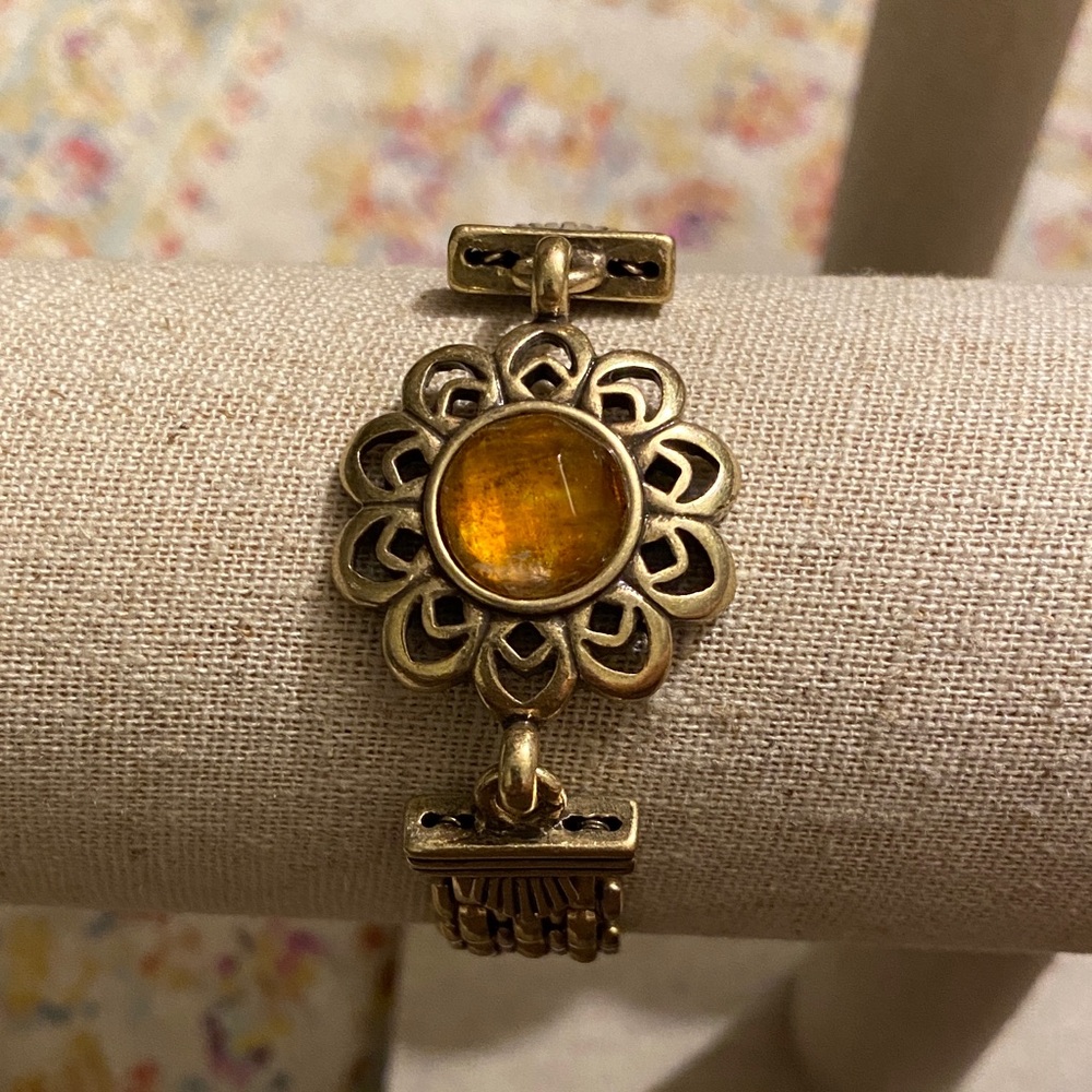 Lucky Brand Gold Bracelet Citrine Stone